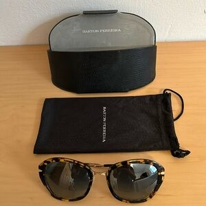 Barton Perreira tortoise and gold metal sunglasses.